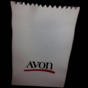 Vtg Avon 100 year celebration beauty ceramic  vase, Bag